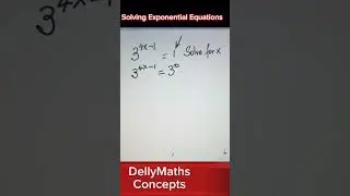 Solving Exponential Equations #cxcmaths #fast #dellymathsconcepts #gcse #fsa #florida #jamaica