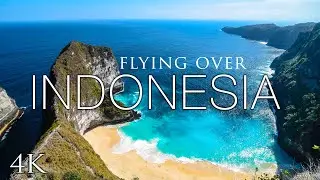 FLYING OVER INDONESIA (4K) 30 Minute Drone Film + Relax Moods Music | Bali, Nusa Penida & East Java