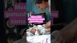 masya allah bayi lucu.begini cara nenangin bayi nangis ga mau pake baju 