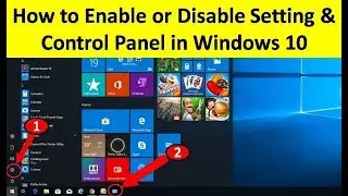 How to Enable or Disable Setting and Control Panel in Windows 10