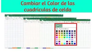 Cómo cambiar los colores de cuadriculas de la celda en excel