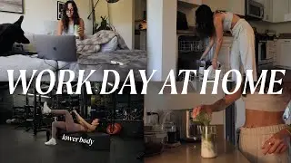 living alone diaries: productive work day from home, sleepy girl hot coco & leg day gym workout