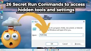 26 Secret Run Commands to Access Hidden Tools and Settings in Windows 10/11