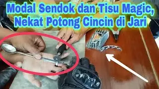 Potong Cincin Modal Sendok dan Tisu Magic 