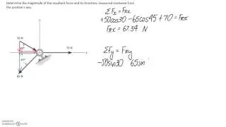 (2-32) Resultant Force Example #1