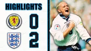 Scotland 0-2 England | Paul Gascoigne Scores Classic Euro 96 STUNNER! | Highlights | Euro 96