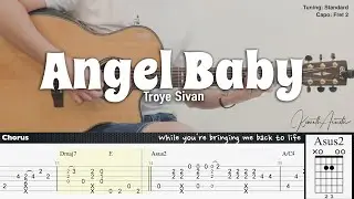 Angel Baby - Troye Sivan | Fingerstyle Guitar | TAB + Chords + Lyrics
