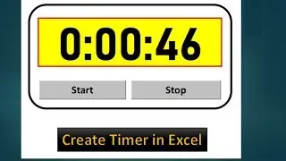 How to Create Timer in Excel VBA - Excel VBA Tutorial