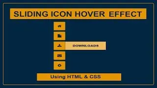 Sliding Icon Hover effect - Icon hover effect - Font awesome icons - CSS Icon hover effect