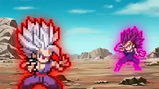 VEGETA VS GOHAN (SPRITE ANIMATION) PART 1