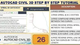 How add spiral to alignment civil3d