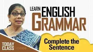 Learn English Grammar | Complete the sentence | Basic English Grammar for kids