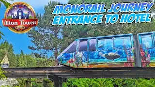 Alton Towers Monorail | Tower Street Station to the Hotels and Car Parks (June 2023) [4K]