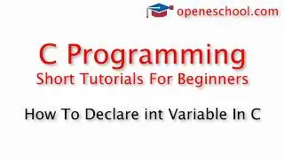 C Programming Basics - How To Declare int Variable In C