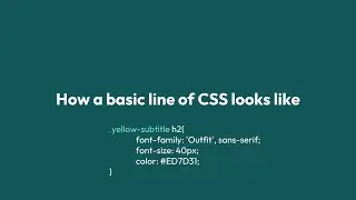 CSS course: How a CSS line looks like | CSS Basics for beginners, designers and non-coders: Lesson 3