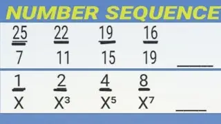 Number Sequence | Number Series 25/7,   22/11,  19/15,  16/19, ? 1/X, 2/X³