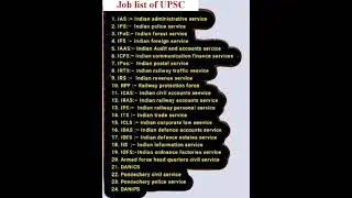 Job List of UPSC