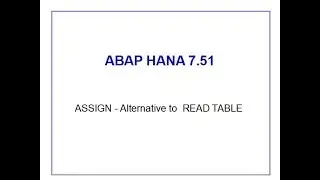 SAP ABAP HANA 7.51 Alternative to  READ TABLE
