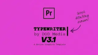 TYPEWRITER Template for Premiere Pro // Blinking Cursor Shape (fully customizable)