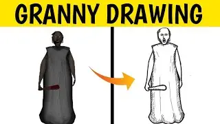 Granny Drawing | Drawing Granny For Beginners Easy Art - Horror Video