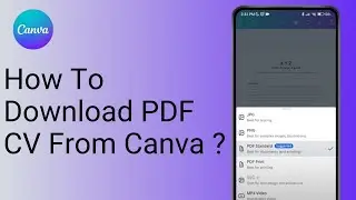 How To Download PDF CV From Canva ?