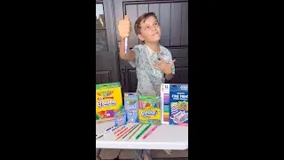#BackToSchool with Dylan Emery #crayola #ArtSupplies #SchoolSupplies #Markers #Drawing #shorts