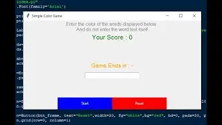 Simple Color Game using Python