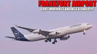 [30 MINUTES OF PURE AVIATION] - Awesome early morning arrivals & departures at Frankfurt Airport -