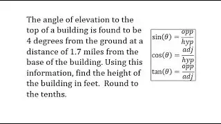 Use Tangent to Find the Height of a Building