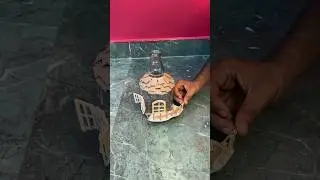 Miniature Decor House made using waste Wine Bottle 