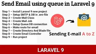 How to Send Email using queue in Laravel 9 || For beginner || Step by Step