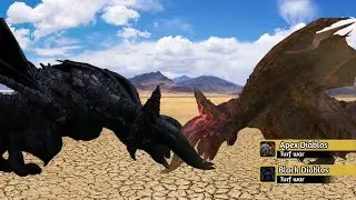 Apex Diablos vs Black Diablos Aanimated Monster Hunter Turf War