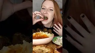 ASMR MUKBANG 🧆 пюрешка и котлеты  