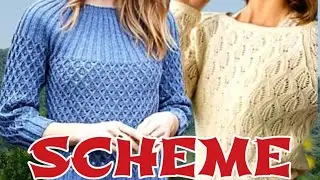 Вязание: схемы узоров спицами для свитеров. Knitting: knitting patterns for sweaters.