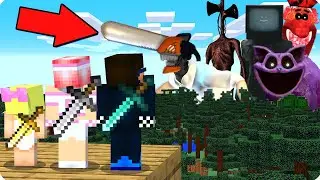 😤100 ДНЕЙ ВЫЖИВАНИЕ В МИРЕ С МОНСТРАМИ В МАЙНКРАФТ! ШЕДИ ЛЕСКА И НУБИК MINECRAFT