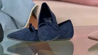 Skechers Cleo Point Vegan Washable Bow Flats - Lovely Weather on QVC