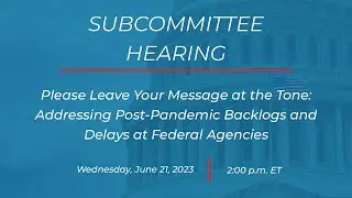 Subcommittee on Government Operations and the Federal Workforce Hearing