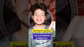 Top 8 indian Job opportunity websites for freshers | Find jobs App search portal #shorts #ytshorts