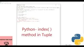Python- index( ) method in Tuple