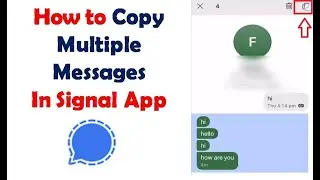 How to Copy Multiple Messages In Signal App