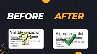 Signature Validity Unkown [SOLVED]