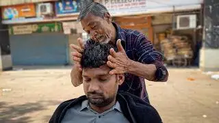 Get Instant RELAXATION with Waris Barber's Best Head Massage | Loud Neck Creak | ASMR Gautam