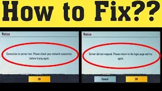 Fix Match Server didnt respond Error on Battleground Mobile India || Check network connection Error