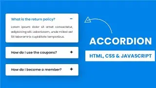 FAQ Accordion With HTML, CSS And Javascript