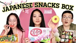TRYING JAPANESE SNACKS WITH FRIENDS!! Weird Snacks & Candy From Japan | MaiAnh Nguyen x CandySan 🇯🇵