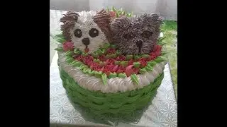 Торт КОРЗИНА с питомцами / Готовьте с любовью 💞
