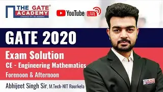 *LIVE Engg. Mathematics GATE 2020 Solutions (Answer Key) - Civil Engineering (Forenoon + Afternoon)