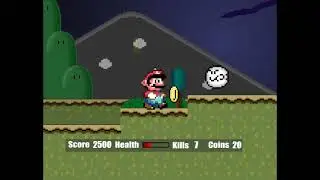 Game Over: Super Mario Flash - Halloween Version (Flash)