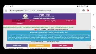 TS CPGET 2021 ||CPGET first phase seat allotment results.