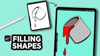 HOW TO FILL a SHAPE in PROCREATE - Paint Bucket tool Procreate 